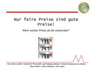 Nur faire Preise sind gute Preise! - Wirtschafts- und ...