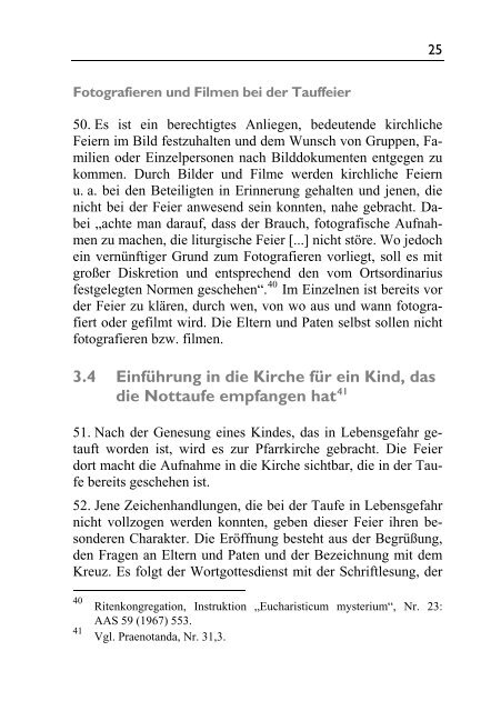 Die Feier der Kindertaufe. Pastorale Einführung - Deutsches ...