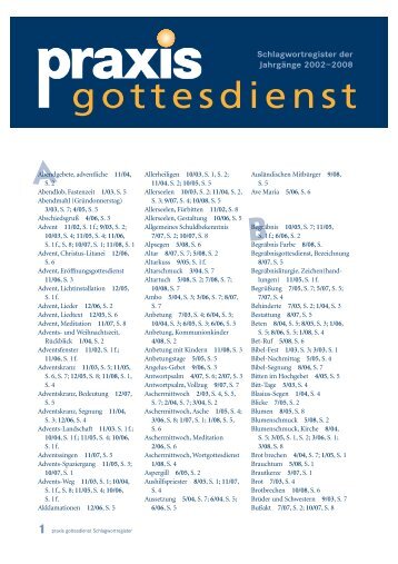 gottesdienst - Deutsches Liturgisches Institut