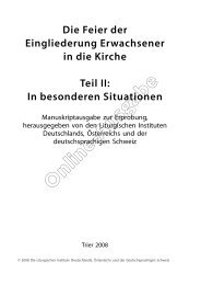 Online-Ausgabe - Deutsches Liturgisches Institut