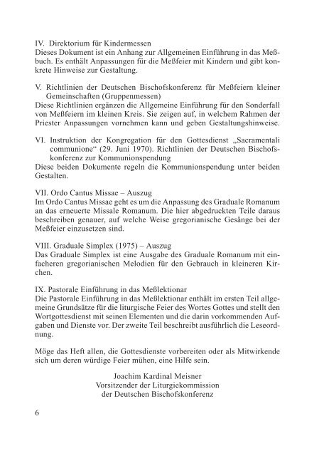 Die Messfeier - Dokumentensammlung. Auswahl ... - Directserver.org