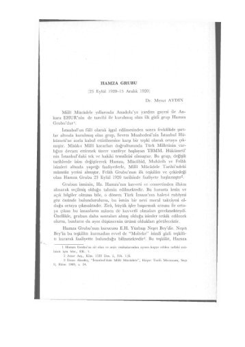 HAMZA GRUBU (23 Eylül 1920-15 Aralık 1920) Dr. Mesut AYDIN ...