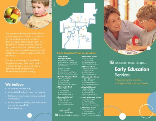 Early Education Program - Edmonton Public Schools