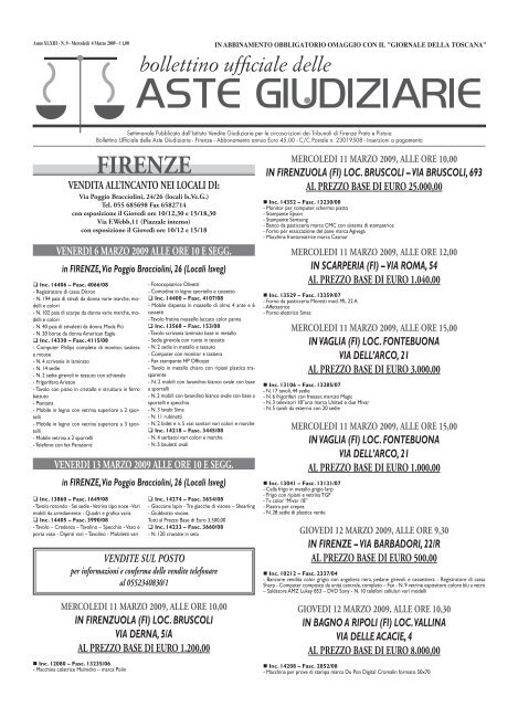 ASTE GIUDIZIARIE - ISVEG Istituto Vendite Giudiziarie