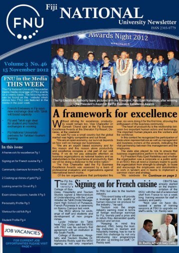 FNU Newsletter Vol3 No 46 May 03 2012 - Fiji National University