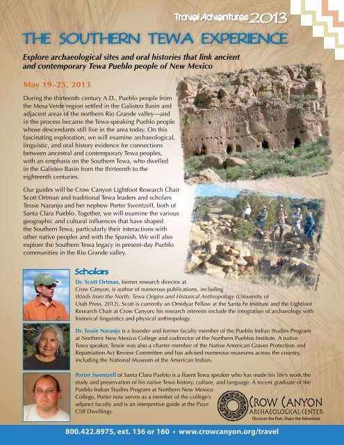 THE SOUTHERN TEWA EXPERIENCE - Crow Canyon ...