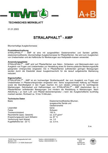 STRALAPHALT - AMP - Tewe-ab.de