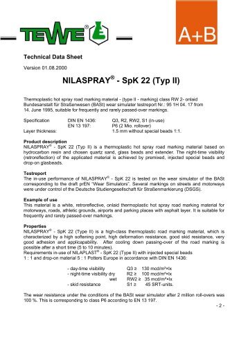 Technical Data Sheet - Tewe-ab.de