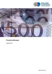 Lagebild 2011 Finanzermittlungen - Polizei Nordrhein-Westfalen