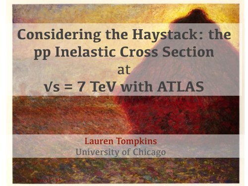 Considering the Haystack: the pp Inelastic Cross ... - Physics Division