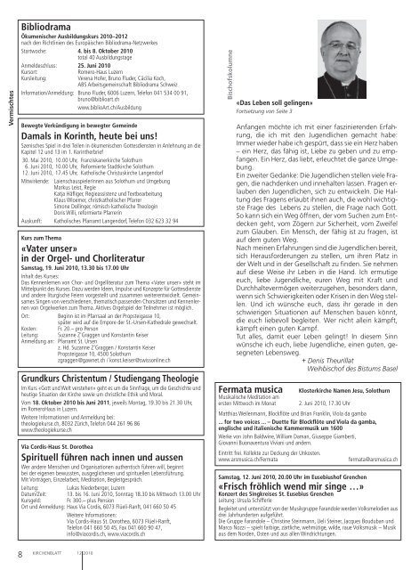 30. Mai bis 12. Juni 2010 - Kirchenblatt