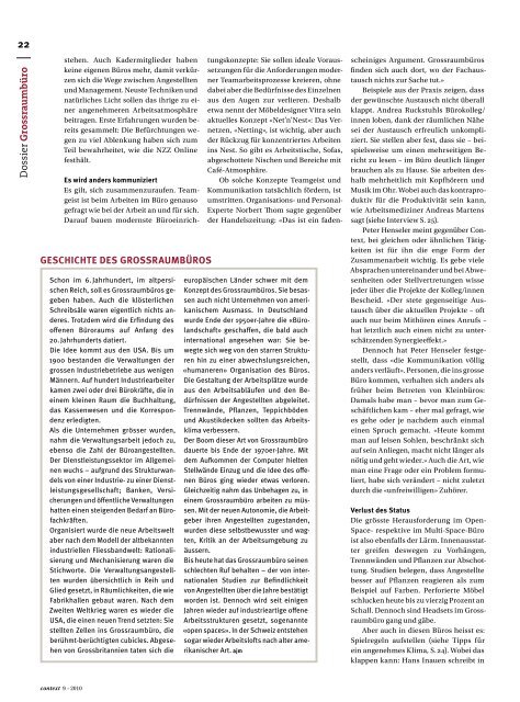 Nr. 9 / September 2010 - Grossraumbüro (PDF, 2645 kb - KV Schweiz