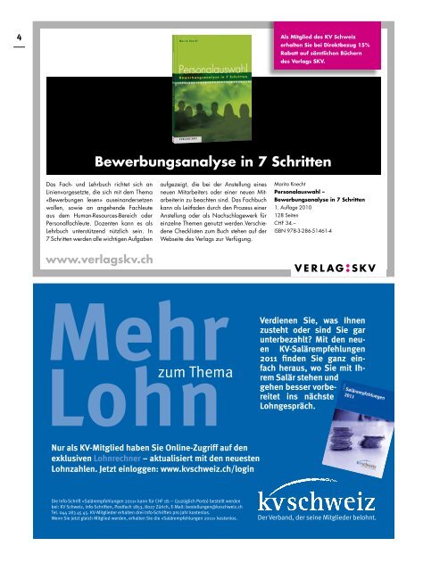 Nr. 9 / September 2010 - Grossraumbüro (PDF, 2645 kb - KV Schweiz