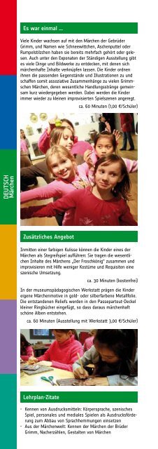 Programm Grundschule-Hort - Grassi Museum