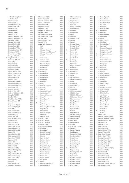 The RHS Plant Finder 2012 - 2013 Plants with year last listed