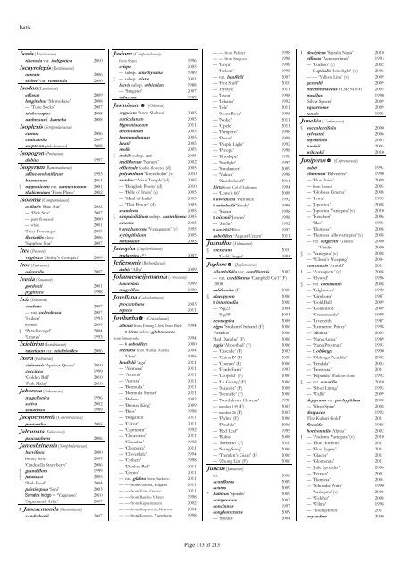 The RHS Plant Finder 2012 - 2013 Plants with year last listed