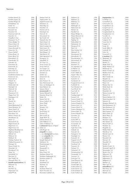 The RHS Plant Finder 2012 - 2013 Plants with year last listed