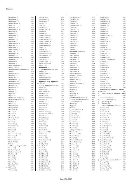 The RHS Plant Finder 2012 - 2013 Plants with year last listed