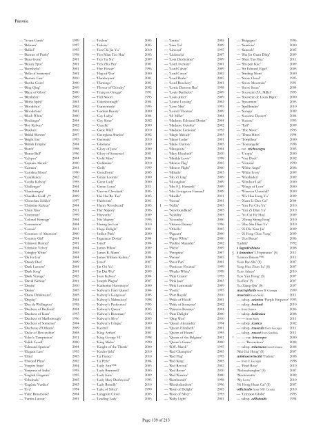 The RHS Plant Finder 2012 - 2013 Plants with year last listed