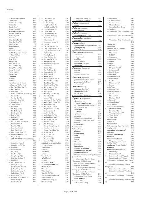 The RHS Plant Finder 2012 - 2013 Plants with year last listed