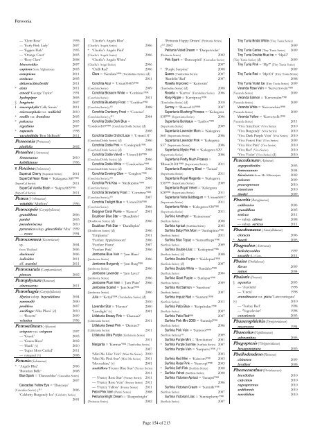 The RHS Plant Finder 2012 - 2013 Plants with year last listed