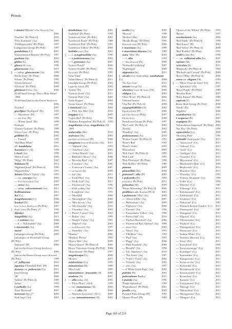 The RHS Plant Finder 2012 - 2013 Plants with year last listed