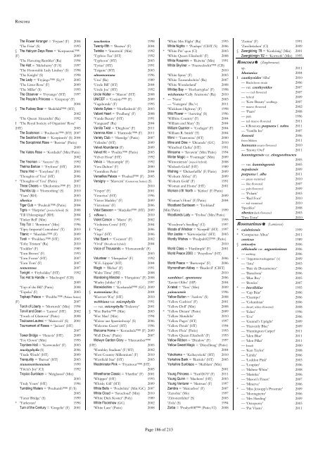 The RHS Plant Finder 2012 - 2013 Plants with year last listed