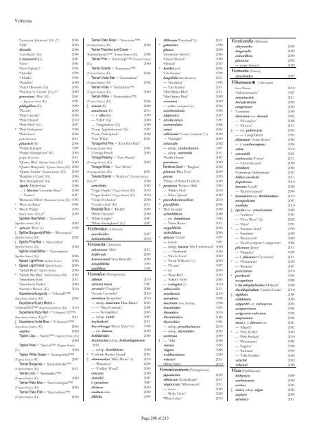 The RHS Plant Finder 2012 - 2013 Plants with year last listed