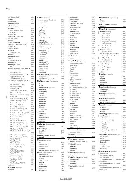 The RHS Plant Finder 2012 - 2013 Plants with year last listed