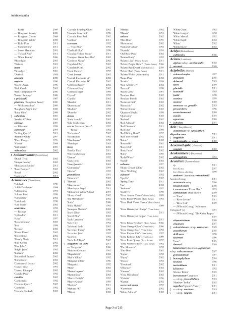 The RHS Plant Finder 2012 - 2013 Plants with year last listed