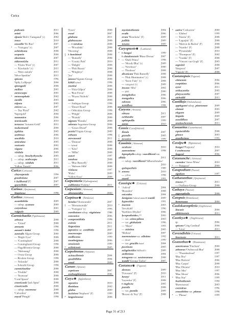 The RHS Plant Finder 2012 - 2013 Plants with year last listed