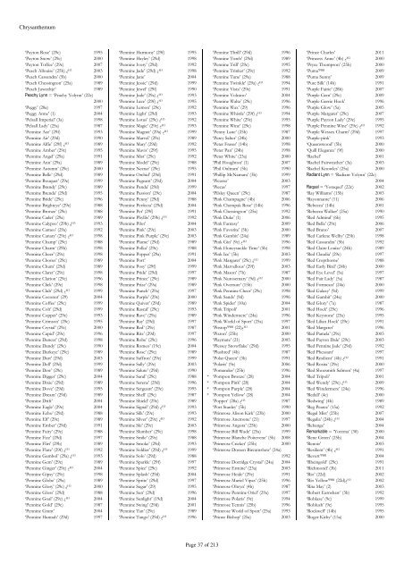 The RHS Plant Finder 2012 - 2013 Plants with year last listed