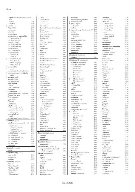 The RHS Plant Finder 2012 - 2013 Plants with year last listed