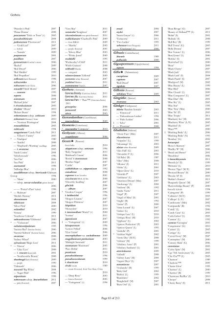 The RHS Plant Finder 2012 - 2013 Plants with year last listed