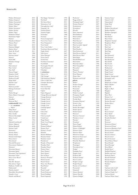 The RHS Plant Finder 2012 - 2013 Plants with year last listed