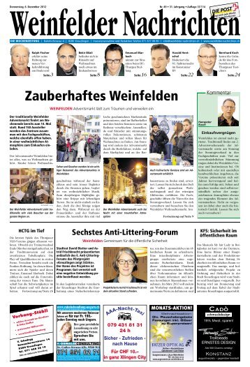 Zauberhaftes Weinfelden - Aktuelle Ausgabe