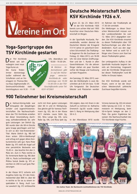 Wir in Kirchlinde - Dortmunder & Schwerter Stadtmagazine