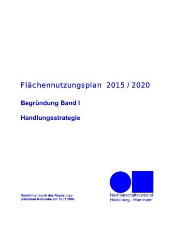 Begründung Band I - Nachbarschaftsverband Heidelberg-Mannheim