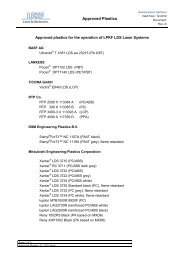 Approved plastics - LPKF Laser & Electronics AG