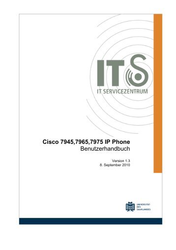 Cisco 7945,7965,7975 IP Phone Benutzerhandbuch - HIZ