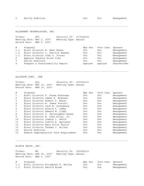 Mellon Funds Trust - Securities and Exchange Commission