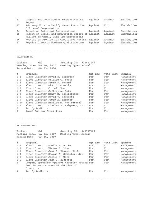 Mellon Funds Trust - Securities and Exchange Commission