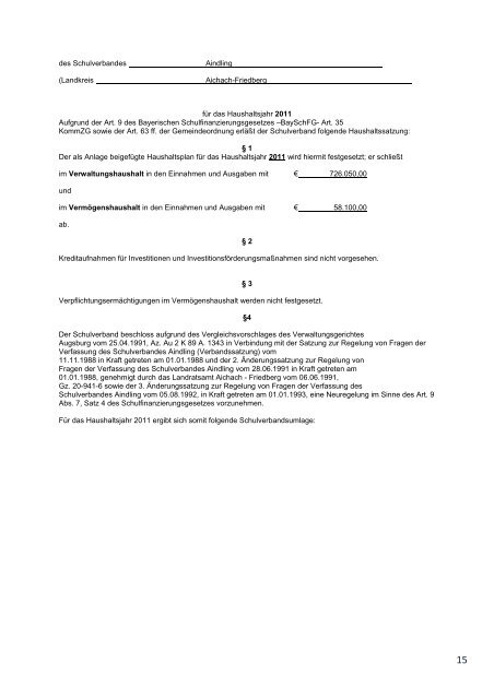 AMTSBLATT - Landkreis Aichach Friedberg