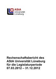 Rechenschaftsbericht des AStA Universität Lüneburg für die ...