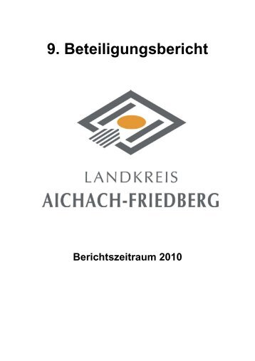 9. Beteiligungsbericht - Landkreis Aichach Friedberg