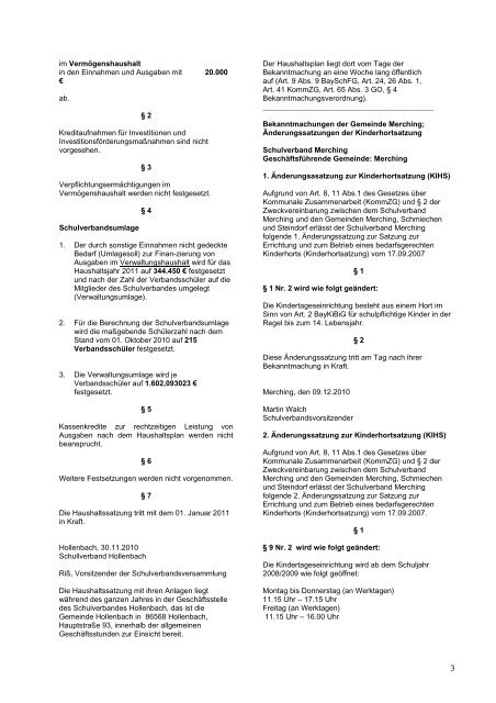 AMTSBLATT - Landkreis Aichach Friedberg