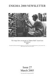 enigma 2000 newsletter - Mystery Signals of the Short Wave - Pipex