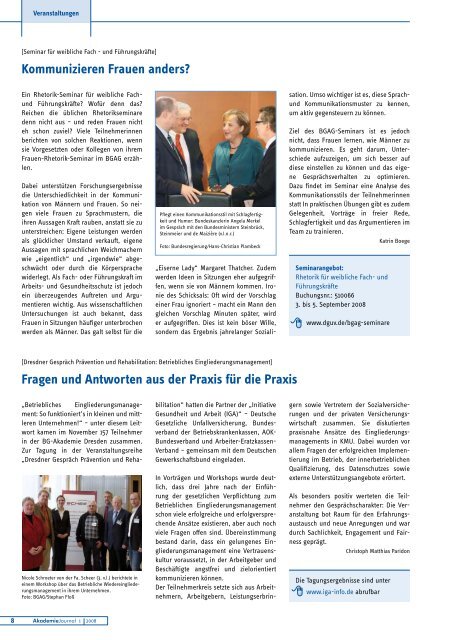 Ausgabe 1/2008 als PDF - Deutsche Gesetzliche Unfallversicherung