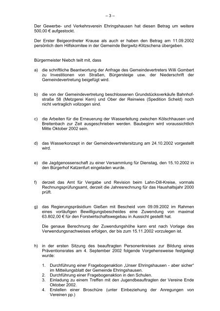 Protokollarchiv 14WP - Ehringshausen