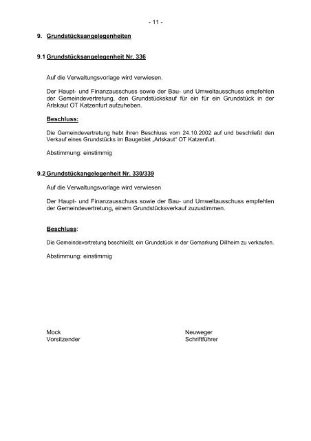 Protokollarchiv 14WP - Ehringshausen